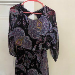 Express purple paisley dress